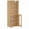 Highboard Sonoma-Eiche 69,5x34x180 cm Holzwerkstoff