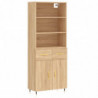 Highboard Sonoma-Eiche 69,5x34x180 cm Holzwerkstoff