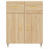 Highboard Sonoma-Eiche 69,5x34x180 cm Holzwerkstoff