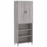 Highboard Grau Sonoma 69,5x34x180 cm Holzwerkstoff