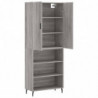 Highboard Grau Sonoma 69,5x34x180 cm Holzwerkstoff