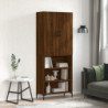 Highboard Braun Eichen-Optik 69,5x34x180 cm Holzwerkstoff