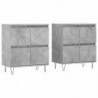 Sideboards 2 Stk. Betongrau Holzwerkstoff