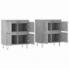 Sideboards 2 Stk. Betongrau Holzwerkstoff