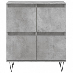 Sideboards 2 Stk. Betongrau Holzwerkstoff