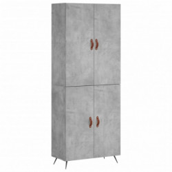 Highboard Betongrau 69,5x34x180 cm Holzwerkstoff