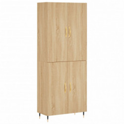 Highboard Sonoma-Eiche 69,5x34x180 cm Holzwerkstoff