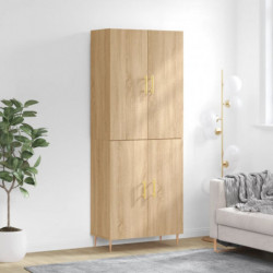 Highboard Sonoma-Eiche 69,5x34x180 cm Holzwerkstoff