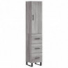 Highboard Grau Sonoma 34,5x34x180 cm Holzwerkstoff