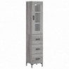 Highboard Grau Sonoma 34,5x34x180 cm Holzwerkstoff