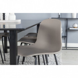 Venture Home Esszimmerstühle 2 Stk. Arctic Kunststoff Schwarz & Khaki