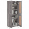 Highboard Grau Sonoma 69,5x34x180 cm Holzwerkstoff