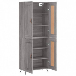 Highboard Grau Sonoma 69,5x34x180 cm Holzwerkstoff