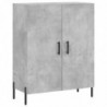 Highboard Betongrau 69,5x34x180 cm Holzwerkstoff