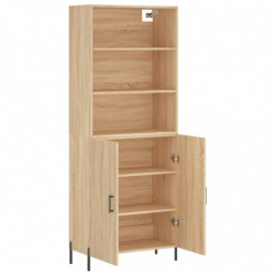 Highboard Sonoma-Eiche 69,5x34x180 cm Holzwerkstoff