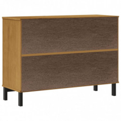 Sideboard mit Glastür FLAM 110x40x80 cm Massivholz Kiefer