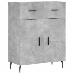 Highboard Betongrau 69,5x34x180 cm Holzwerkstoff