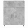 Highboard Betongrau 69,5x34x180 cm Holzwerkstoff