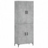 Highboard Betongrau 69,5x34x180 cm Holzwerkstoff