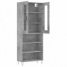 Highboard Betongrau 69,5x34x180 cm Holzwerkstoff