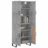 Highboard Betongrau 69,5x34x180 cm Holzwerkstoff