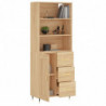 Highboard Sonoma-Eiche 69,5x34x180 cm Holzwerkstoff