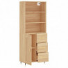 Highboard Sonoma-Eiche 69,5x34x180 cm Holzwerkstoff