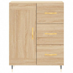 Highboard Sonoma-Eiche 69,5x34x180 cm Holzwerkstoff