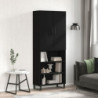 Highboard Schwarz 69,5x34x180 cm Holzwerkstoff