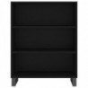 Highboard Schwarz 69,5x34x180 cm Holzwerkstoff