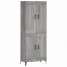 Highboard Grau Sonoma 69,5x34x180 cm Holzwerkstoff