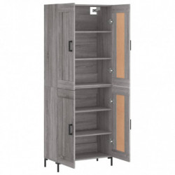 Highboard Grau Sonoma 69,5x34x180 cm Holzwerkstoff