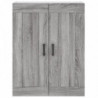 Highboard Grau Sonoma 69,5x34x180 cm Holzwerkstoff