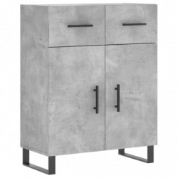 Highboard Betongrau 69,5x34x180 cm Holzwerkstoff