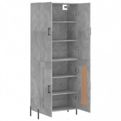 Highboard Betongrau 69,5x34x180 cm Holzwerkstoff