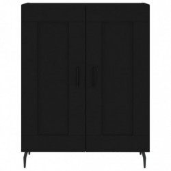 Highboard Schwarz 69,5x34x180 cm Holzwerkstoff