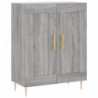 Highboard Grau Sonoma 69,5x34x180 cm Holzwerkstoff