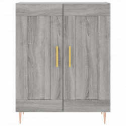 Highboard Grau Sonoma 69,5x34x180 cm Holzwerkstoff