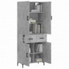 Highboard Betongrau 69,5x34x180 cm Holzwerkstoff