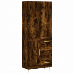 Highboard Räuchereiche 69,5x34x180 cm Holzwerkstoff