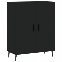 Highboard Schwarz 69,5x34x180 cm Holzwerkstoff