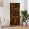 Highboard Räuchereiche 69,5x34x180 cm Holzwerkstoff