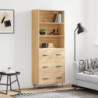 Highboard Sonoma-Eiche 69,5x34x180 cm Holzwerkstoff