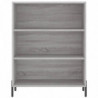 Highboard Grau Sonoma 69,5x34x180 cm Holzwerkstoff