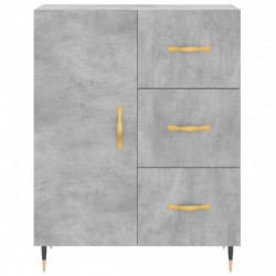 Highboard Betongrau 69,5x34x180 cm Holzwerkstoff