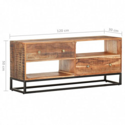 TV-Schrank 120x30x50 cm Raues Akazienholz