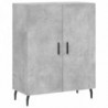 Highboard Betongrau 69,5x34x180 cm Holzwerkstoff