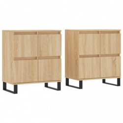 Sideboards 2 Stk. Sonoma-Eiche Holzwerkstoff