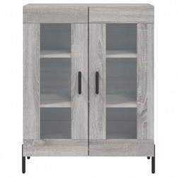 Highboard Grau Sonoma 69,5x34x180 cm Holzwerkstoff