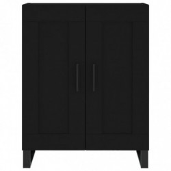 Highboard Schwarz 69,5x34x180 cm Holzwerkstoff